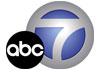 A blue and silver ball with the abc 7 logo.